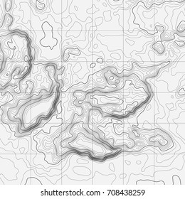 Background of the topographic map. Topographic map lines, contour background. Geographic grid, vector abstract.