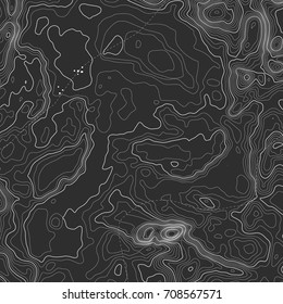 Background of the topographic map. Topographic map lines, contour background. Geographic grid, vector abstract.
