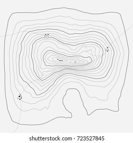 Background of the topographic map. Topographic map lines, contour background. Geographic grid, vector abstract.