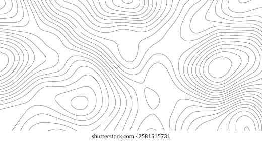 Background of the topographic map. Topo map with elevation. Geographic line mountain relief. Vector stock illustration
