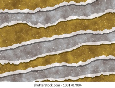 Antecedentes de papel de oro y plata rotos