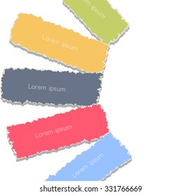 Background with torn paper banners.Vector eps10