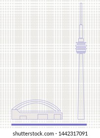 Background of Toronto Skyline is elegant design perfect. It can be used as construction, architecture, urban, concept, geometric and design or lustration.