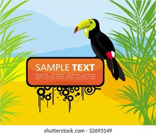 background with toucan