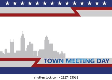 background town meeting day with copy space