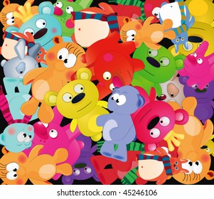 Background with toys