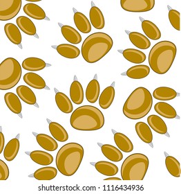 Background from trace animal on white background is insulated