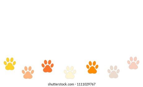 Background of the traces of the paws. Nature and animals.