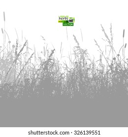 Background Tracing grass. Vector