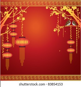 Background for traditional of Chinese Mid Autumn Festival or Lantern Festival