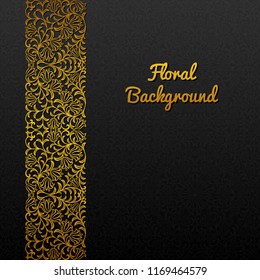 Background with traditional floral ornament. Vector illustration.
