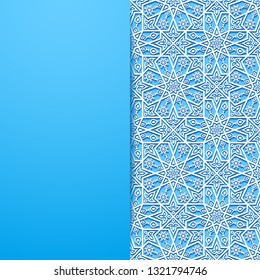 Background with traditional floral ornament. Vector illustration.
