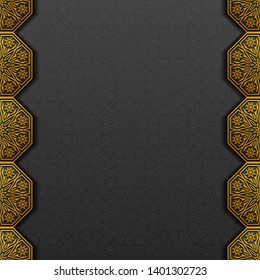 Background with traditional floral ornament. Vector illustration.
