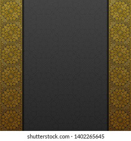 Background with traditional floral ornament. Vector illustration.
