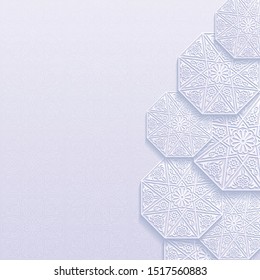 Background with traditional floral ornament. Vector illustration.
