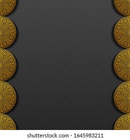Background with traditional floral ornament. Vector illustration.