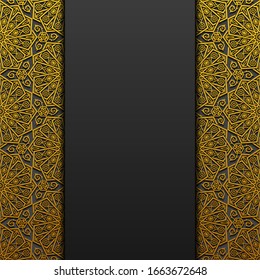 Antecedentes con adorno floral tradicional. Ilustración vectorial.