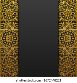 Background with traditional floral ornament. Vector illustration.