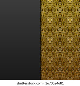 Background with traditional floral ornament. Vector illustration.