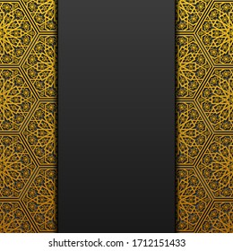 Background with traditional floral ornament. Vector illustration.