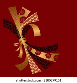 Background of traditional Japanese pattern Noshi
