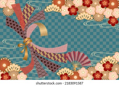 Background of traditional Japanese pattern Noshi