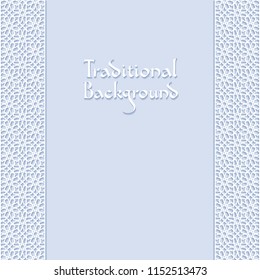 Background with traditional ornament. Vector illustration.

