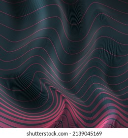 Background of the transition of curved lines. Vector illustration of the transition of curved lines of different curvature. Background for the presentation.