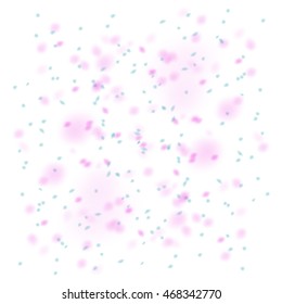 background with translucent pink and green petals. Vector illustration