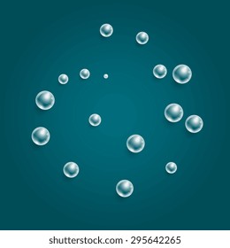 Background with transparent bubbles