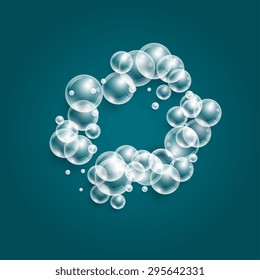 Background with transparent bubbles