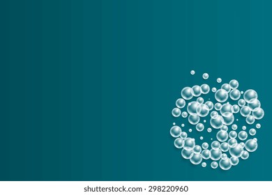 Background with transparent bubbles