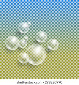 Background with transparent bubbles