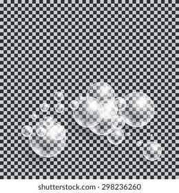 Background with transparent bubbles