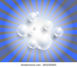 Background with transparent bubbles