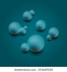 Background with transparent bubbles