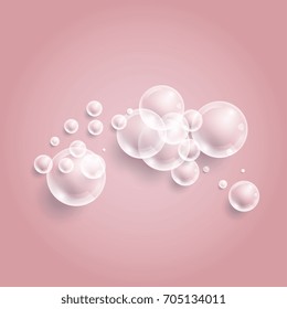 Background with transparent bubbles