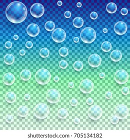 Background with transparent bubbles