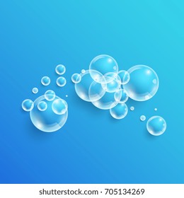 Background with transparent bubbles