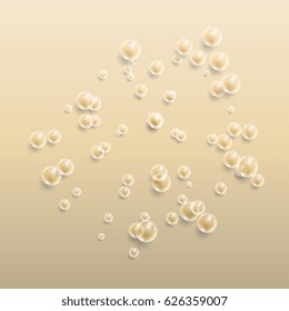 Background with transparent bubbles. Vector illustration