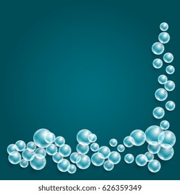 Background with transparent bubbles. Vector illustration
