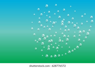 Background with transparent bubbles. Vector illustration