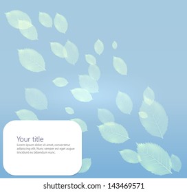 Background with transparents leaves