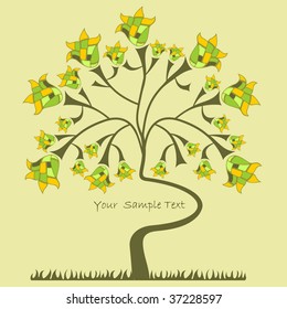 background with a tree