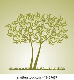background with a tree