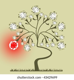 background with a tree