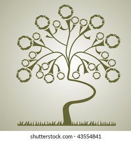 background with a tree