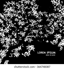 Background tree branches. Vector