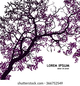 Background tree branches. Vector