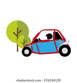 background with tree and competition car